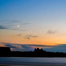 Jupiter, Venus, the Moon & Tantallon Castle in the Gloaming